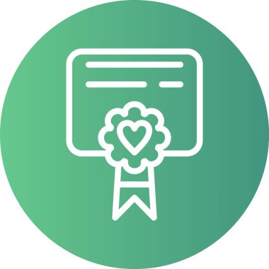 Doğum Sertifikası Çizgisi Gradyan Çemberi Simgesi, Basit Tasarımlı Vektör Resimleri