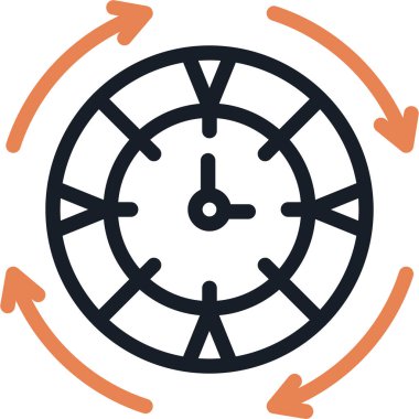 Zaman Tekniği Satırı Simge Ögesi, Basit Tasarımlı Vektör Resimleri