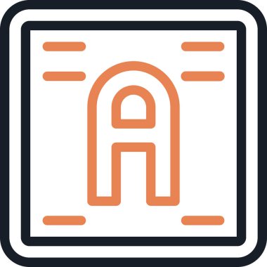 Metin Efektleri Satırı Bitiş Simgesi, Basit Tasarımlı Vektör İllüstrasyonu