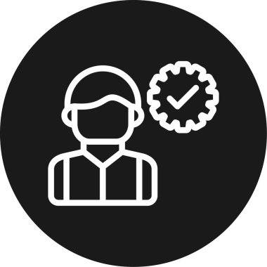 Danışmanlık Oturumu Satırı Çemberi BG Simgesi, Basit Tasarımlı Vektör Resimleri