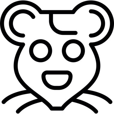 Fare Satırının Yılı Simge Ögesi, Basit Tasarımlı Vektör İllüstrasyonu