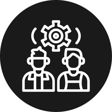 Takım Strateji Çizgisi Çemberi BG Simgesi, Basit Tasarımlı Vektör Resimleri