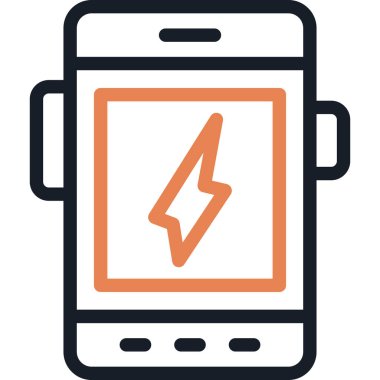Akıllı Telefon Şarj Satırı Simgesi, Basit Tasarımlı Vektör ResimleriComment
