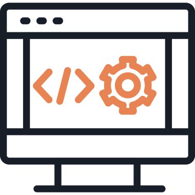 Kodlama Ortamı Satırı Simge Ögesi, Basit Tasarımlı Vektör Resimleri