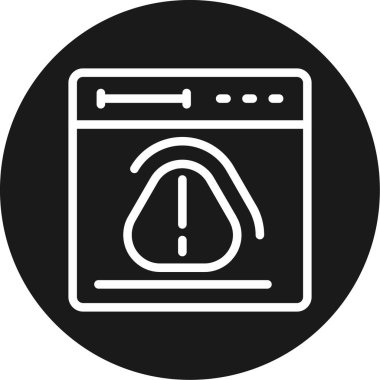 Uyarı Satırı Çemberi BG Simgesi, Basit Tasarımlı Vektör Resimleri