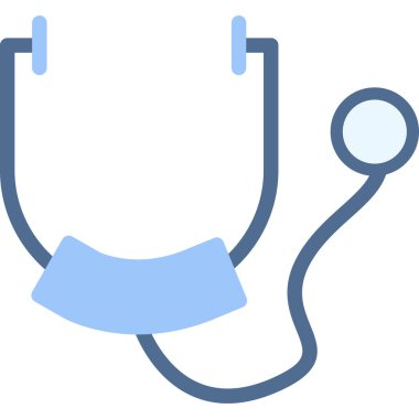 Stetoskop Düz Simge, Basit Tasarımlı Vektör Resimleri