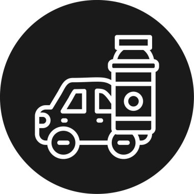 Balmumu şişeli araba BG Simgesi Çemberi, Basit Tasarımlı Vektör Resimleri