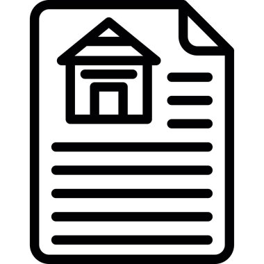 Kira Sözleşmesi Simgesi, Basit Tasarımlı Vektör Resimleri