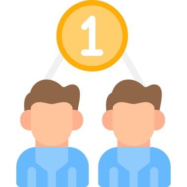 Takım Ruhu Düz Simgesi, Basit Tasarımlı Vektör Resimleri