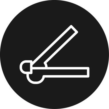 Sarımsak Basın Hattı Çemberi BG Simgesi, Basit Tasarımlı Vektör İllüstrasyonu