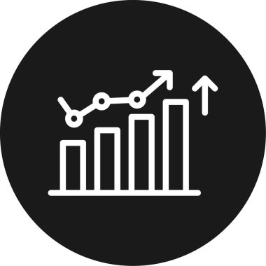 Gerçek zamanlı Analiz Çizgisi Çemberi BG Simgesi, Basit Tasarımlı Vektör Resimleri