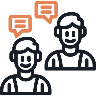 Röportaj Satırı Simgesi, Basit Tasarımlı Vektör Resimleri