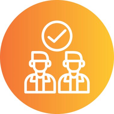 Takım Geliştirme Çizgisi Gradyan Çemberi Simgesi, Basit Tasarımlı Vektör Resimleri