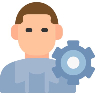 Motivasyon Teknikleri Düz Simge, Basit Tasarımlı Vektör İllüstrasyonu