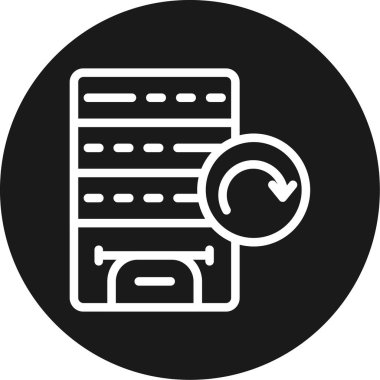 Veri Kurtarma Satırı Çemberi BG Simgesi, Basit Tasarımlı Vektör Resimleri