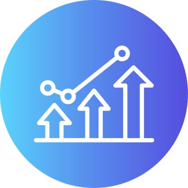 Satır Gradyan Çemberi Simgesi, Basit Tasarımlı Vektör Resimleri