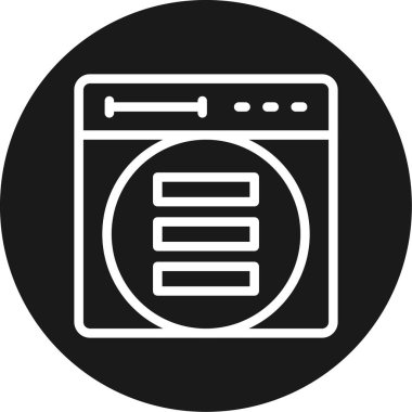 Düşürme Menüsü Satırı Çemberi BG Simgesi, Basit Tasarımlı Vektör Resimleri