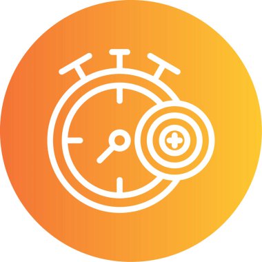 Saat simgesi vektör illüstrasyonu