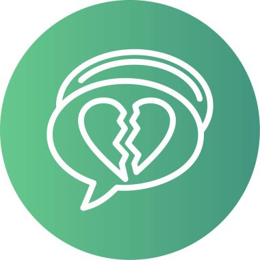 Kırık kalp vektör simgesi