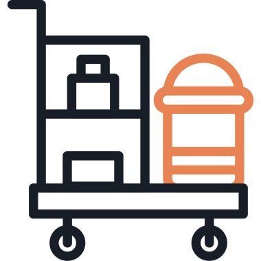 Alışveriş arabası vektör simgesi