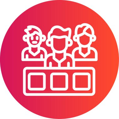 İnsanların vektör illüstrasyon grubu simgesi