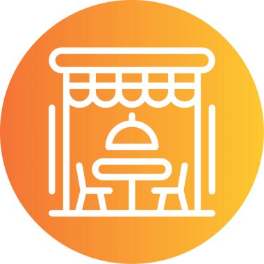 Bir çadır simgesinin vektör illüstrasyonu