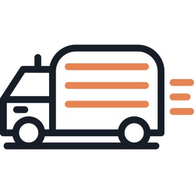 dağıtım vektörü renk çizgisi simgesi