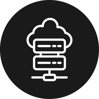 bulut bilgi işlem izole simgesi tasarım, vektör şekil grafiği