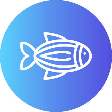 balık simgesi vektör illüstrasyonu