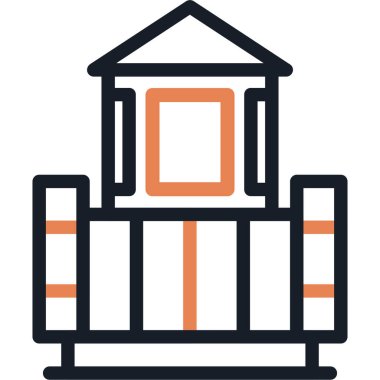 Mimari yapı şehir simgesi taslak biçiminde