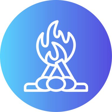 Yangın. Web simgesi basit illüstrasyon