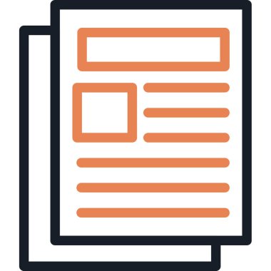 Gazete web simgesi basit illüstrasyon