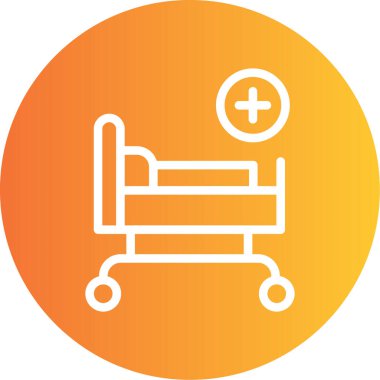 Modern hastane simgesinin vektör illüstrasyonu