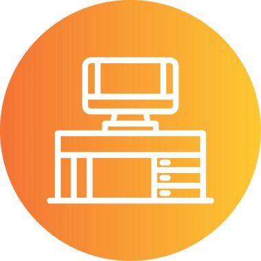 Bilgisayar. Web simgesi basit tasarım