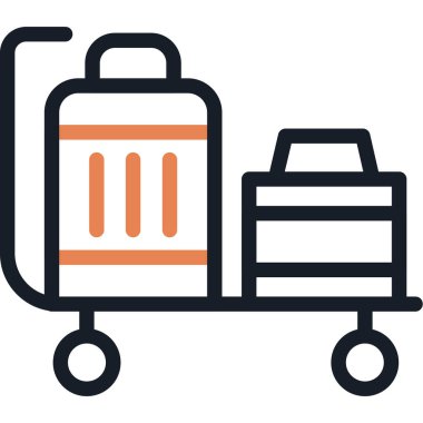 seyahat bagaj vektör simgesi. özet vektör illüstrasyonu.