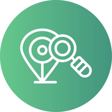 eşsiz konum pin çizgisi vektör simgesi