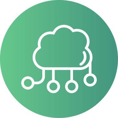 Bulut simgesi vektör illüstrasyonu