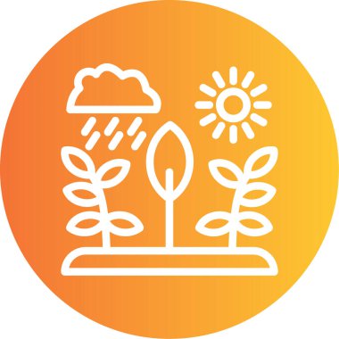 güzel bahçe kabartma vektör simgesi