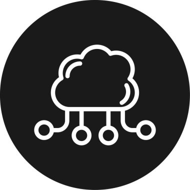 Moda biçimi izole edilmiş arkaplanda bulut hesaplama simgesi