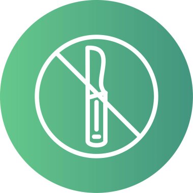 Hiçbir yasaktır işareti simgesi, vektör çizim