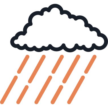 Yağmur. Web simgesi basit illüstrasyon