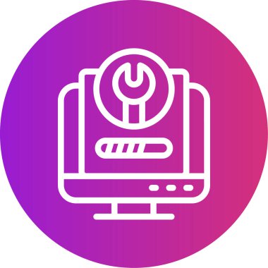 vektör lcd simgesi illüstrasyonu