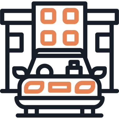 Otel odası. Basit resimleme