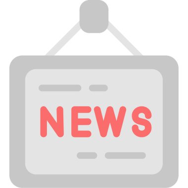 Haberler. Web simgesi basit illüstrasyon