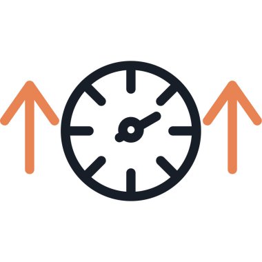 Saat simgesi vektörü. İnce çizgi işareti. izole edilmiş sınır sembolü çizimi