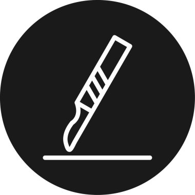 Modern b 'nin vektör çizimi bıçak simgesinden yoksun