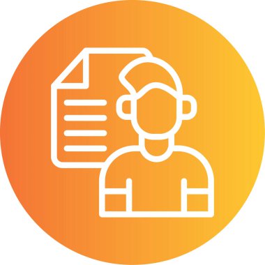 Belgenin bir simgesinin vektör illüstrasyonu