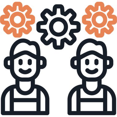 İş dünyasındaki takım çalışması insanları simgesi - yönetim kategorisi