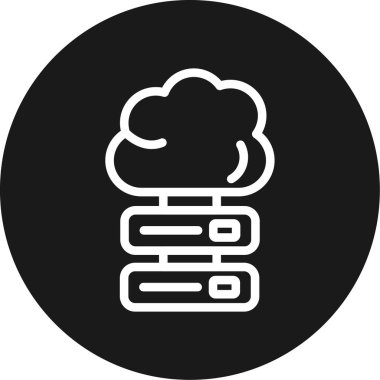 bulut hesaplama vektörü simgesi