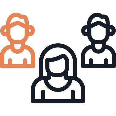 Topluluk düz vektör simgesi